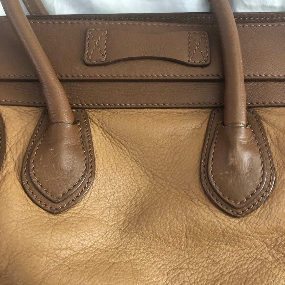 Celine Nano Lugagge Tote in Brown and Orange - Picture 5 of 8